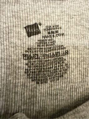 Hanes Gray Men's Ribbed Tank x3